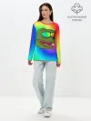 Лонгслив женский. Хлопок / Pepe rainbow