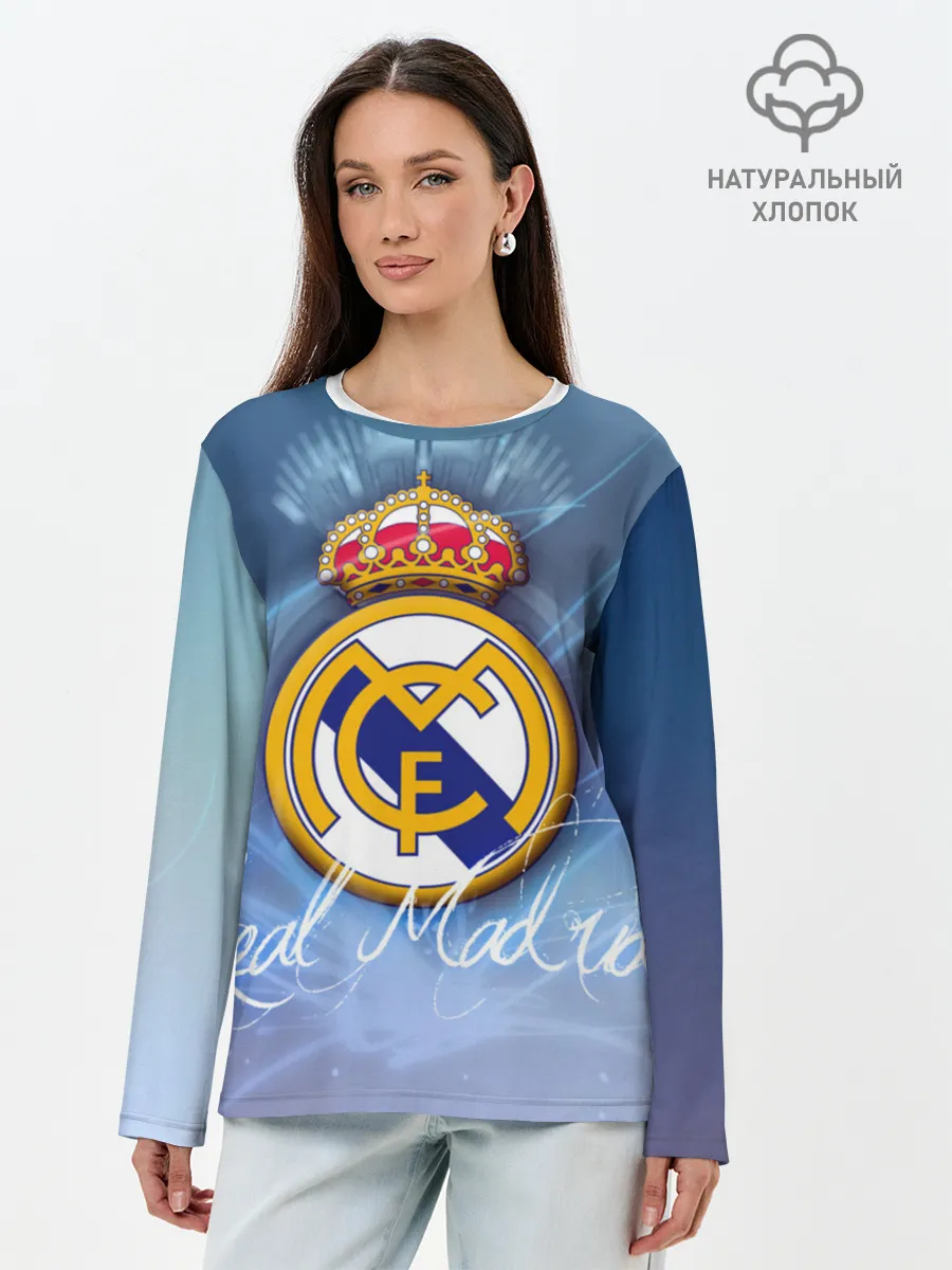 Лонгслив женский. Хлопок / FC РЕАЛ МАДРИД
