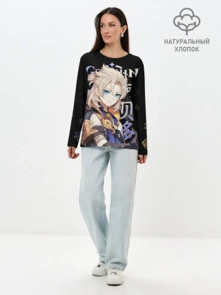 Лонгслив женский. Хлопок / Альбедо / Genshin Impact