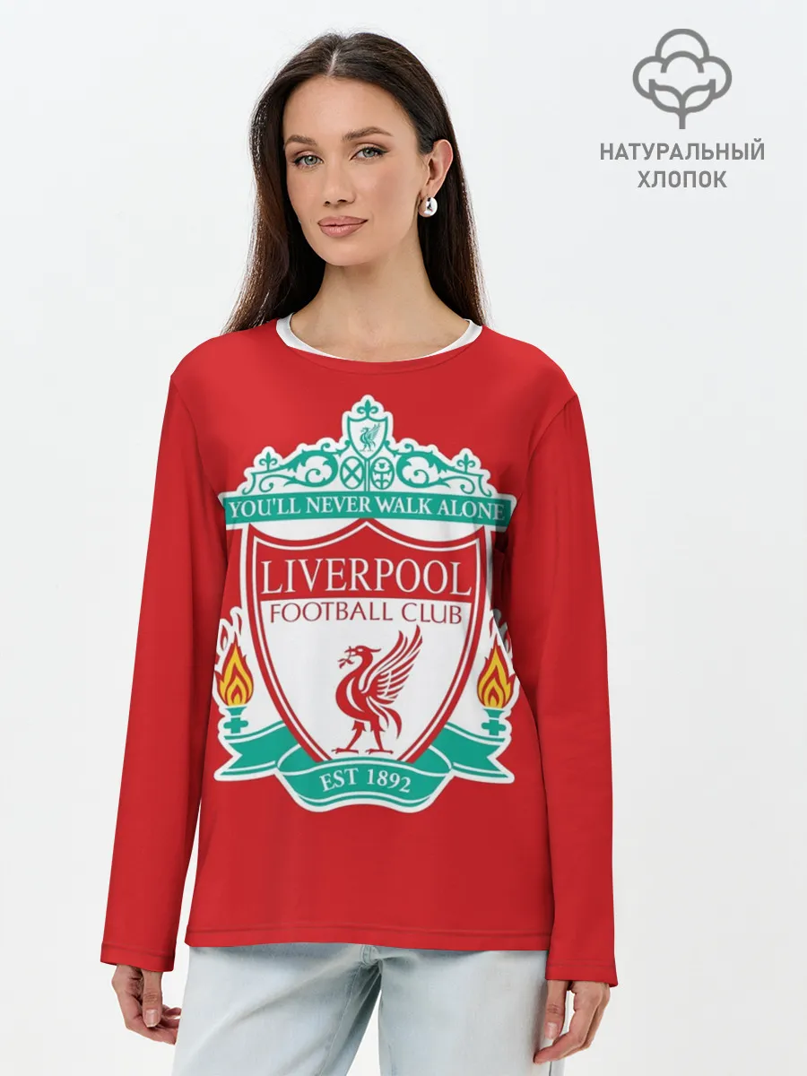 Лонгслив женский. Хлопок / F.C. LIVERPOOL
