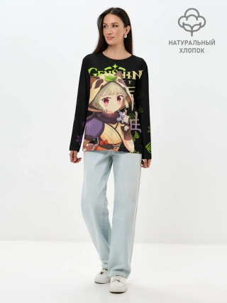 Лонгслив женский. Хлопок / Саю / Genshin Impact