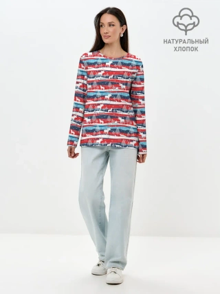 Лонгслив женский. Хлопок / Merry Christmas