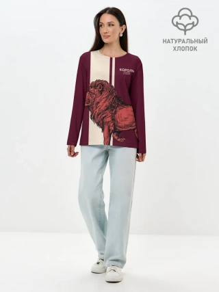 Лонгслив женский. Хлопок / Король Лев / Lion King