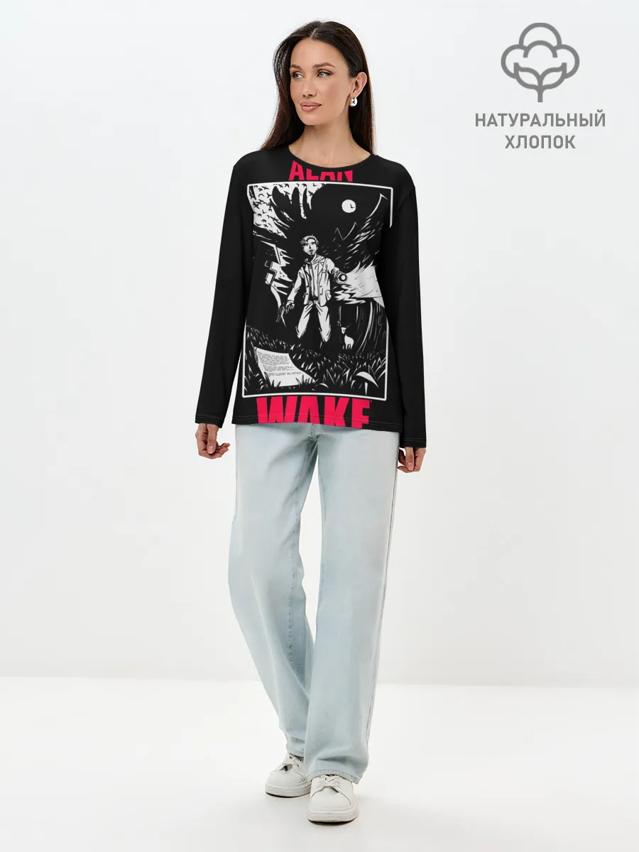 Лонгслив женский. Хлопок / ALAN WAKE ART