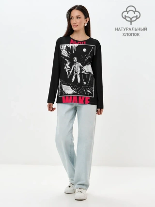 Лонгслив женский. Хлопок / ALAN WAKE ART