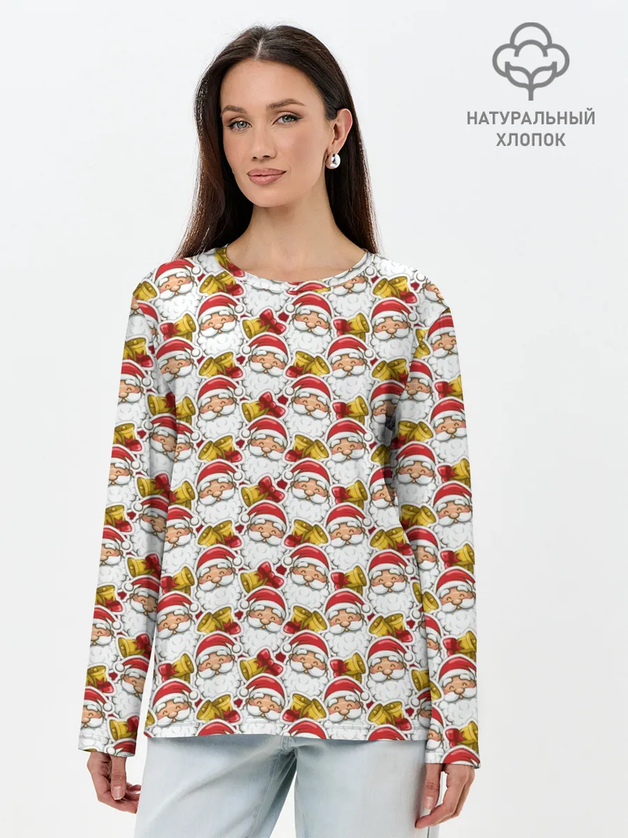 Лонгслив женский. Хлопок / Дед Мороз
