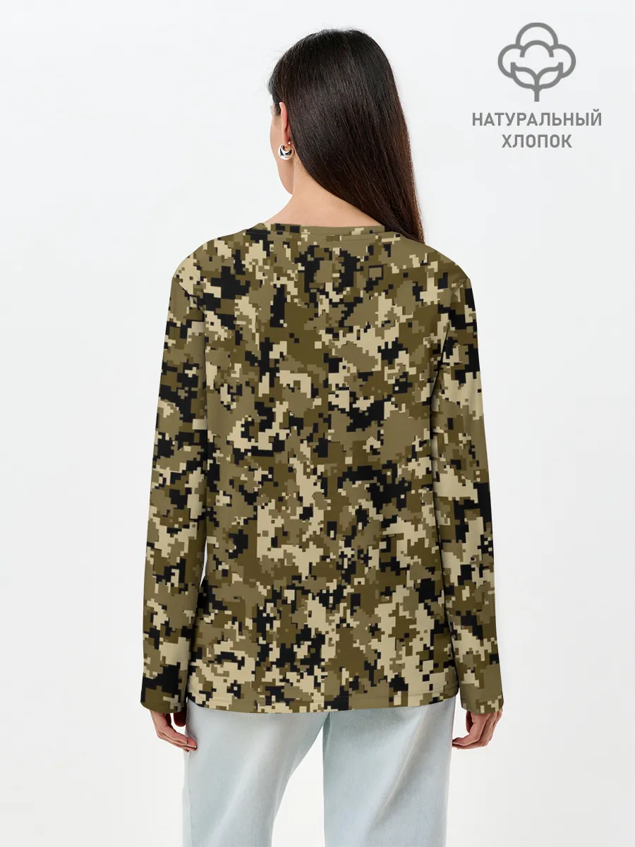 Лонгслив женский. Хлопок / Домашний танкист