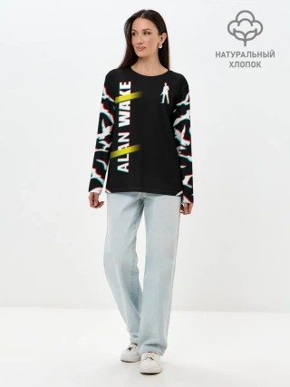 Лонгслив женский. Хлопок / Alan Wake Glitch