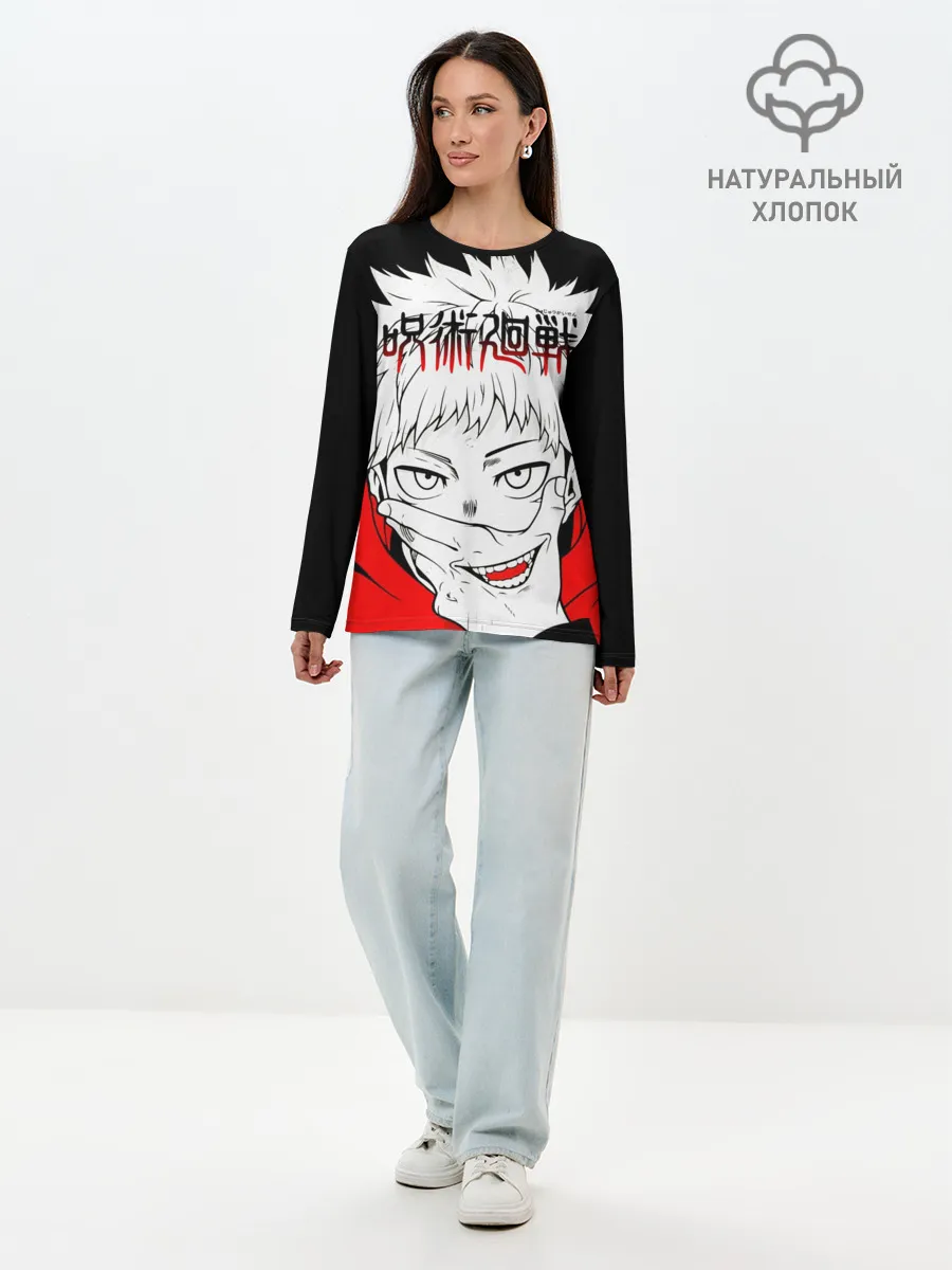 Лонгслив женский. Хлопок / Jujutsu Kaisen, Юдзи Итадори