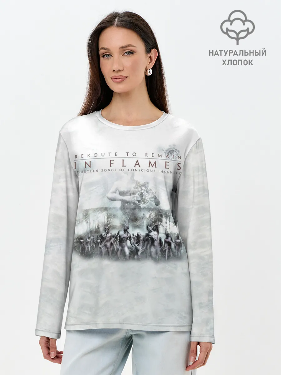 Лонгслив женский. Хлопок / Reroute to Remain - In Flames