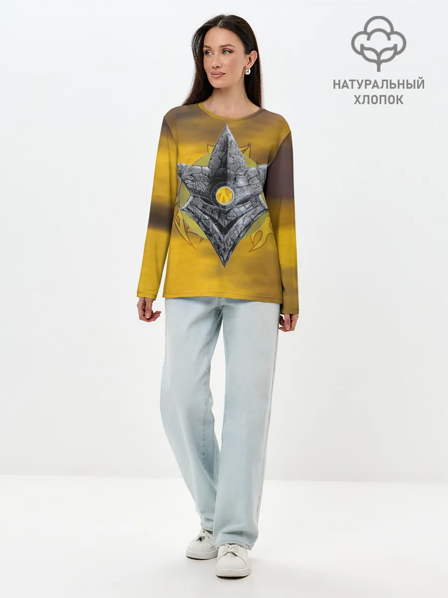 Лонгслив женский. Хлопок / Black-Ash Inheritance - In Flames