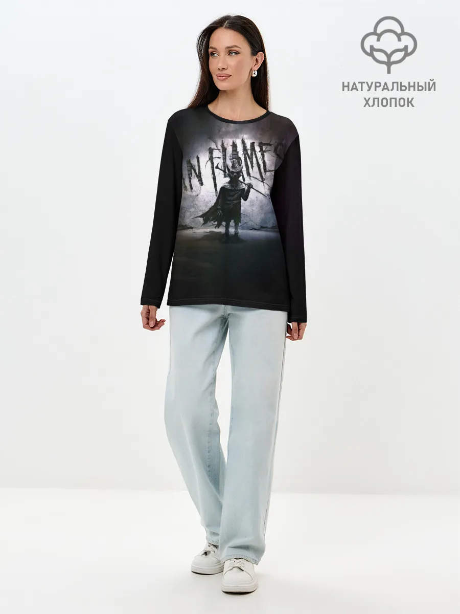Лонгслив женский. Хлопок / I, the Mask - In Flames