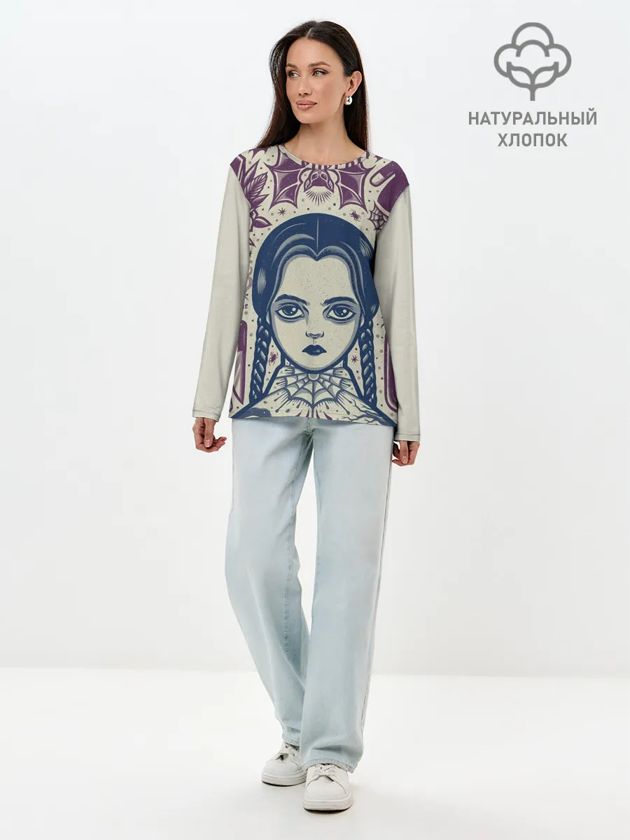 Лонгслив женский. Хлопок / THE ADDAMS FAMILY NW2