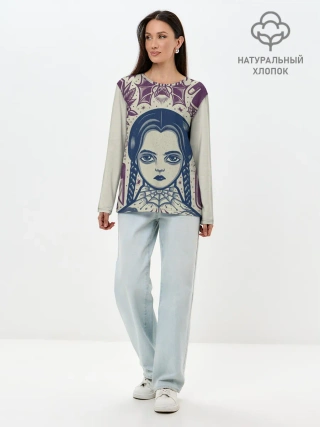 Лонгслив женский. Хлопок / THE ADDAMS FAMILY NW2