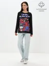 Лонгслив женский. Хлопок / Монстры на Хеллоуин