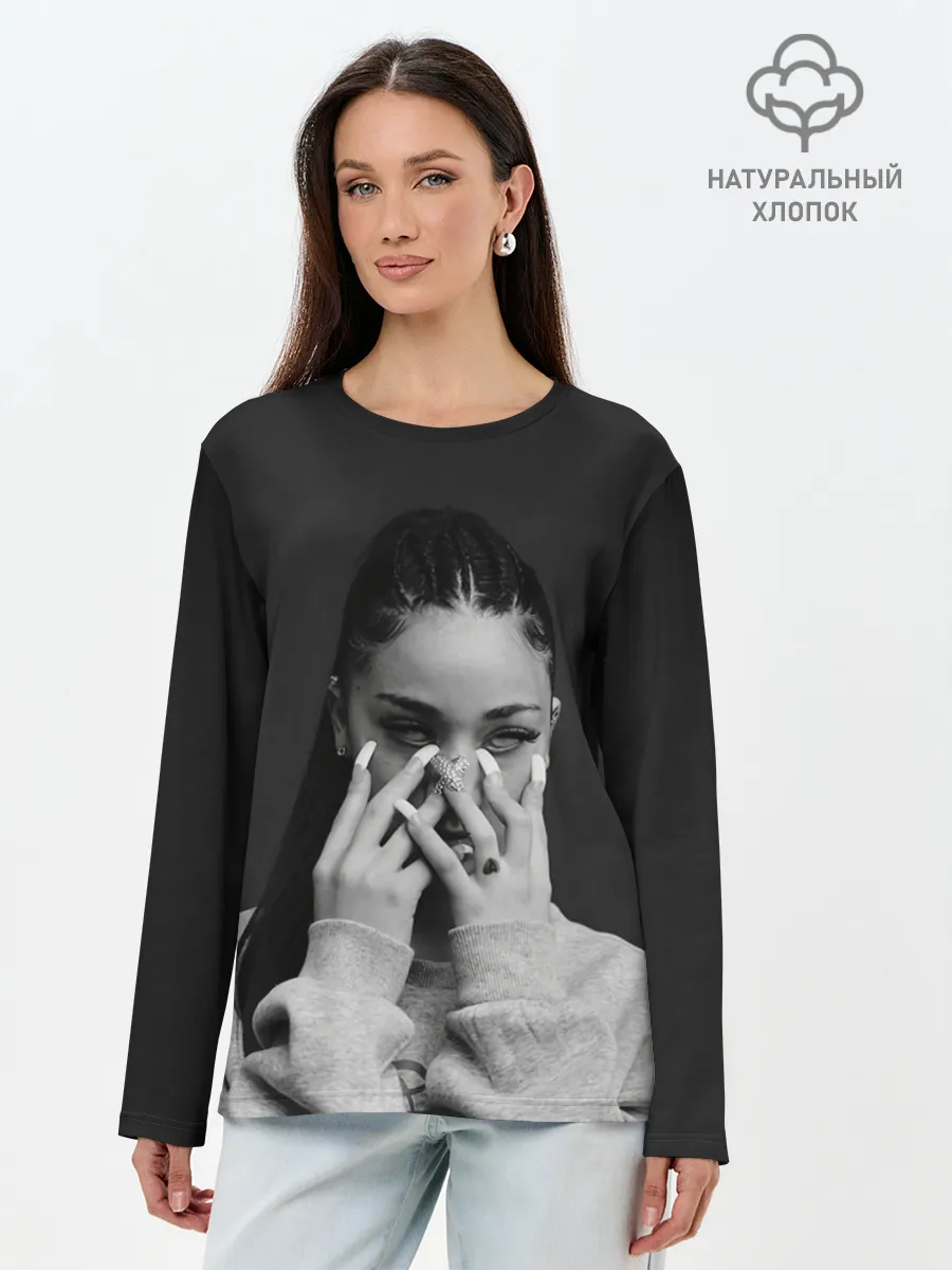Лонгслив женский. Хлопок / Бхад спряталась