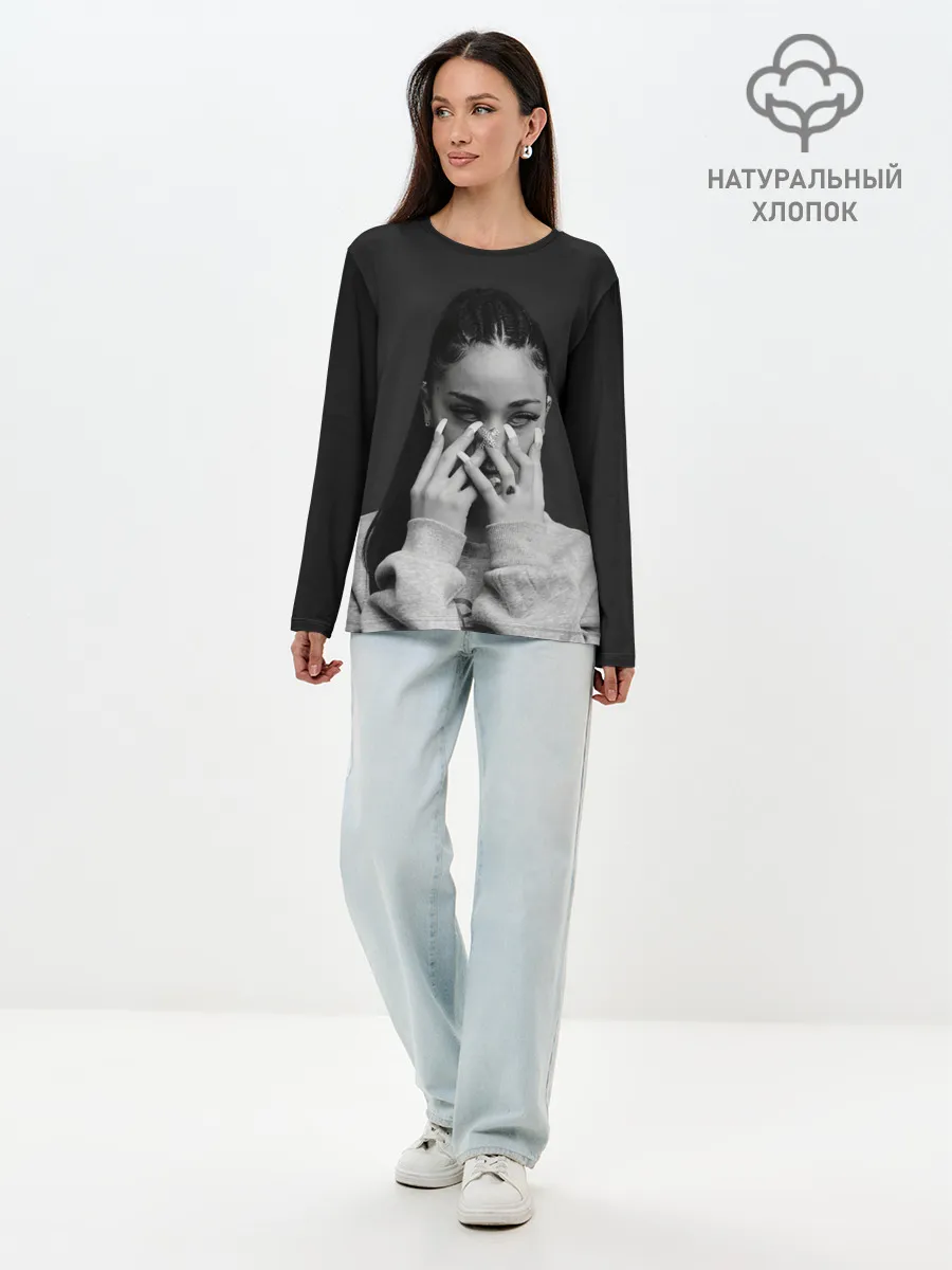 Лонгслив женский. Хлопок / Бхад спряталась