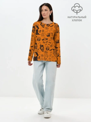 Лонгслив женский. Хлопок / Spooky Halloween BT21 | BTS