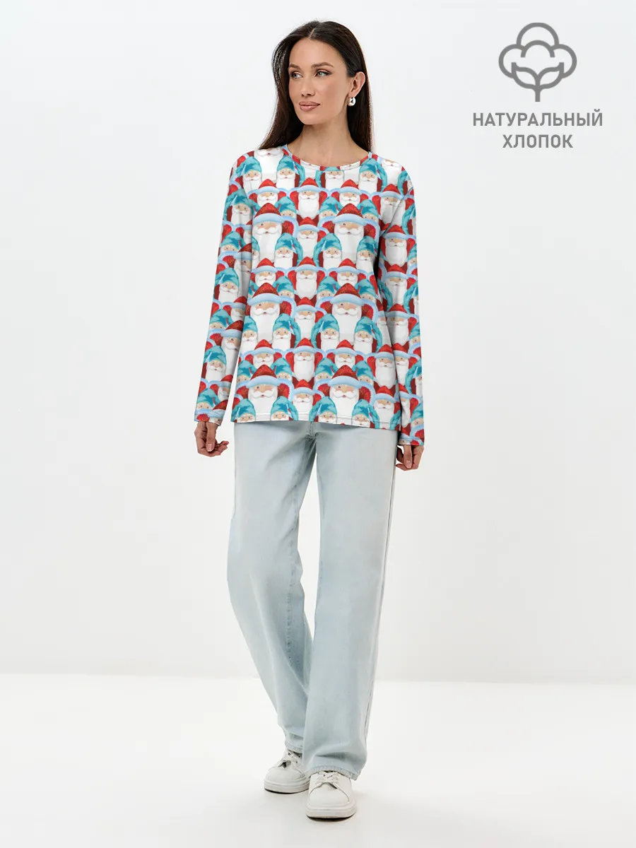 Лонгслив женский. Хлопок / Дедушки Морозы