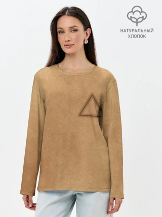 Лонгслив женский. Хлопок / Треугольник / Игра в кальмара