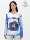 Лонгслив женский. Хлопок / Мона | Геншин Импакт
