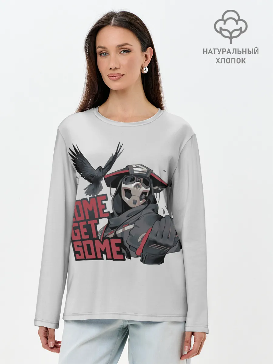 Лонгслив женский. Хлопок / Come get same