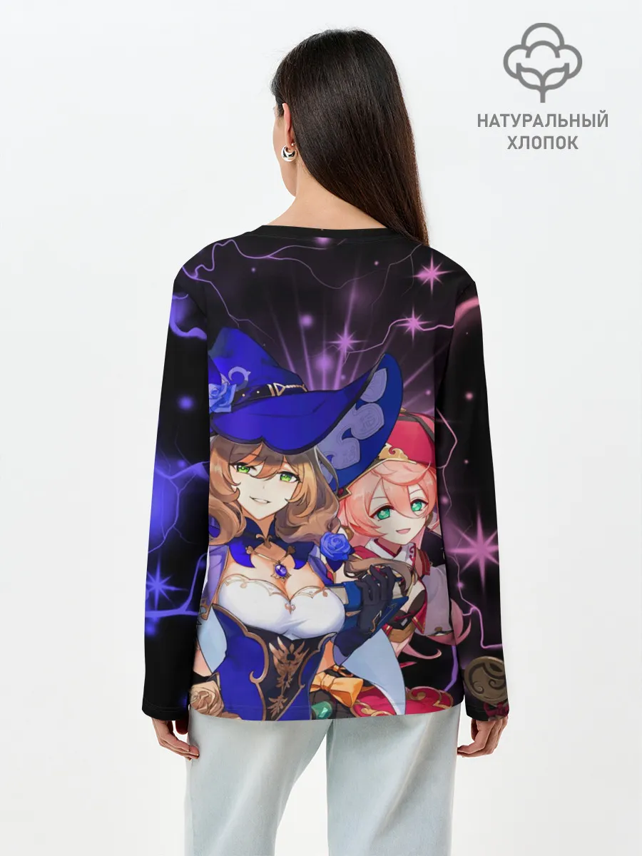 Лонгслив женский. Хлопок / Янь Фэй и Лиза, Genshin Impact