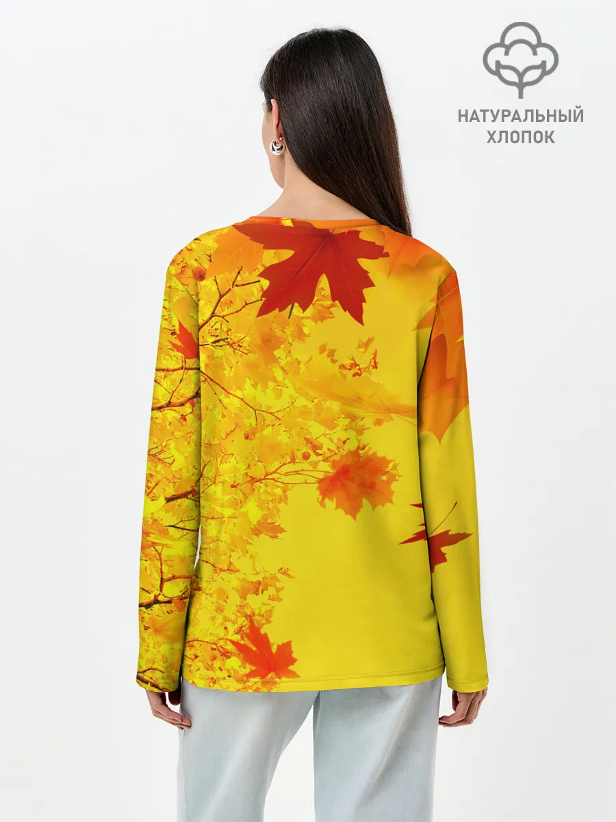Лонгслив женский. Хлопок / ОСЕННИЕ ЦВЕТА | ЗОЛОТАЯ ОСЕНЬ