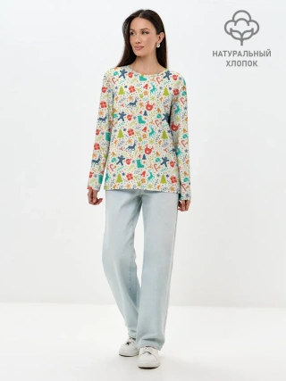 Лонгслив женский. Хлопок / Символика Нового Года