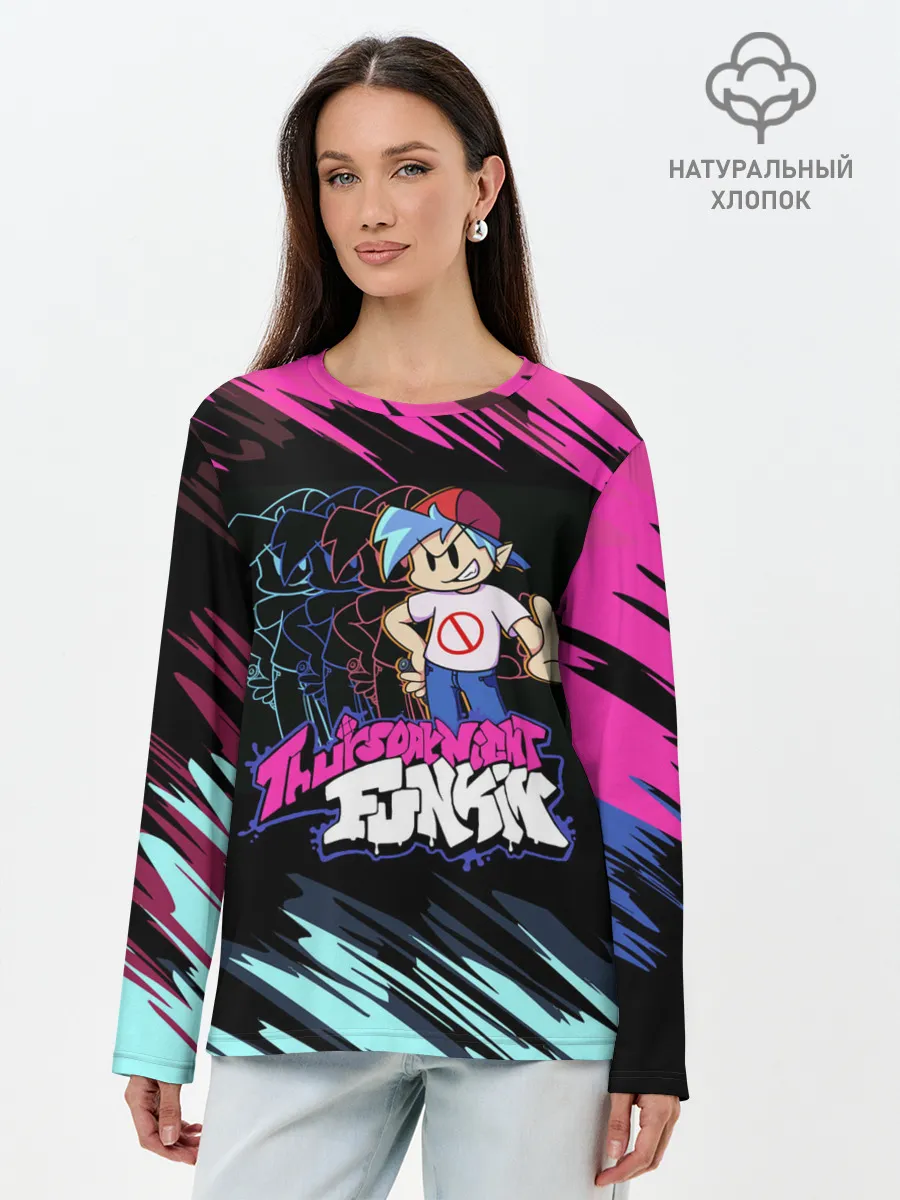 Лонгслив женский. Хлопок / Friday Night Funkin