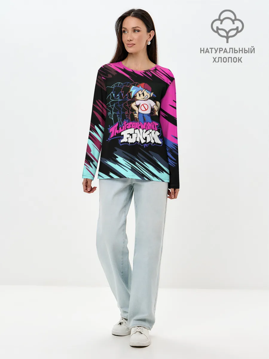 Лонгслив женский. Хлопок / Friday Night Funkin