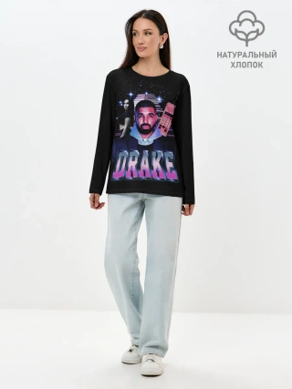 Лонгслив женский. Хлопок / ДРЕЙК ГРЭМ