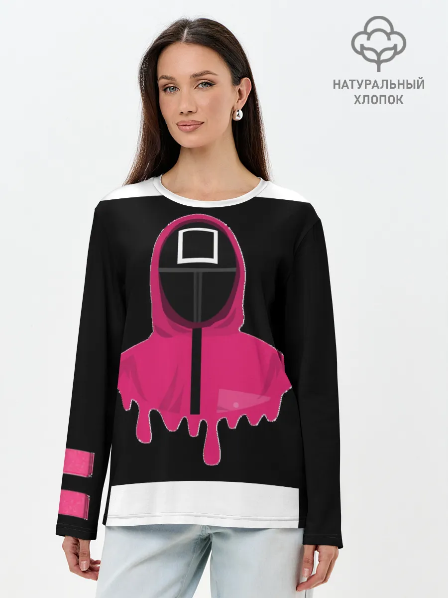 Лонгслив женский. Хлопок / Игра в кальмара - Squid game