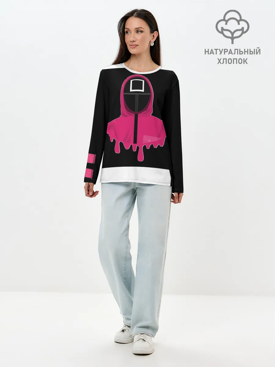 Лонгслив женский. Хлопок / Игра в кальмара - Squid game