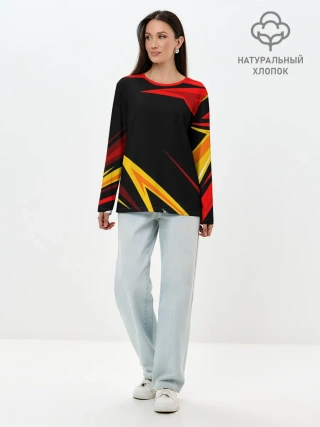 Лонгслив женский. Хлопок / Уникальные линии