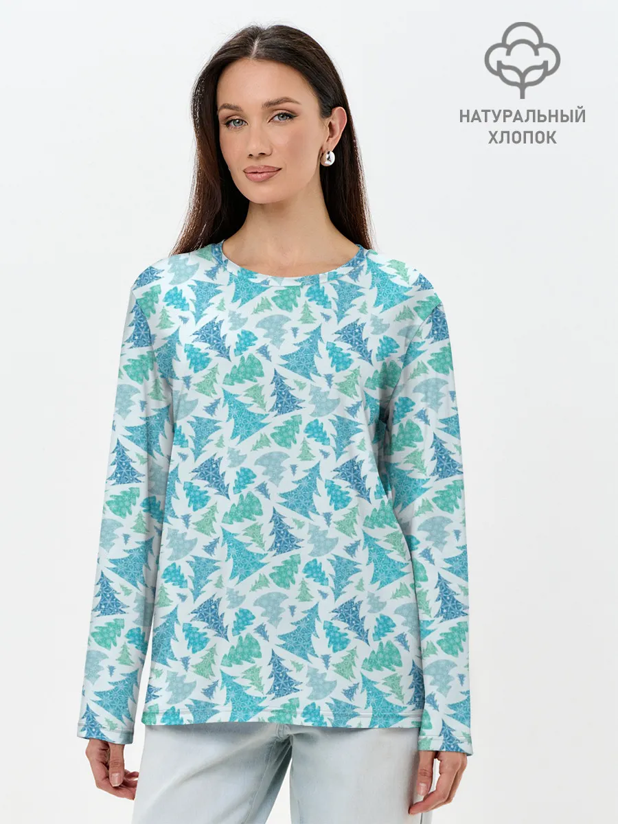 Лонгслив женский. Хлопок / Новый Год