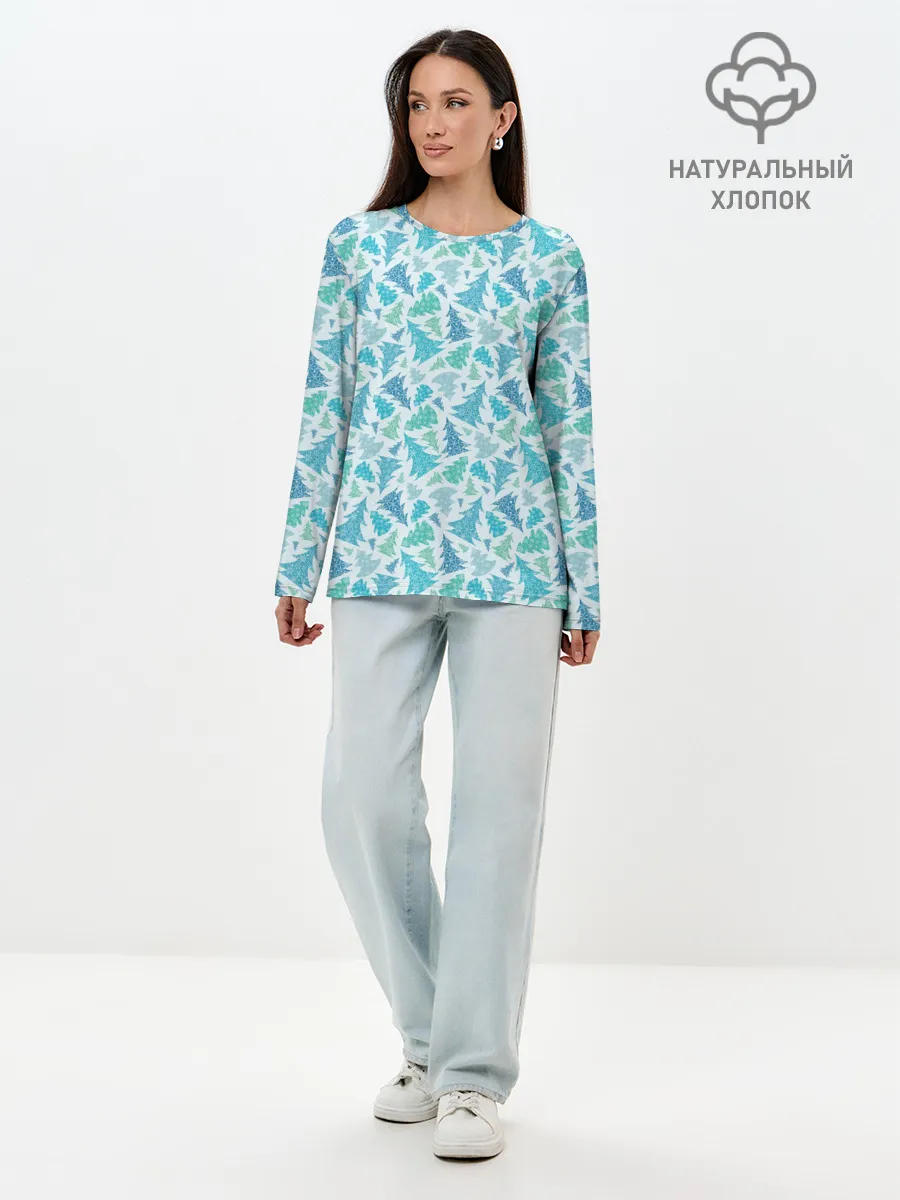 Лонгслив женский. Хлопок / Новый Год