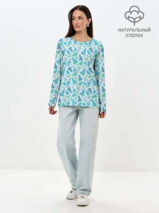 Лонгслив женский. Хлопок / Новый Год