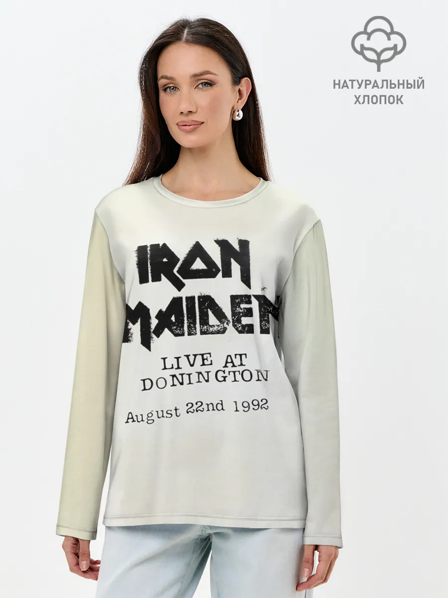 Лонгслив женский. Хлопок / Live at Donington - Iron Maiden