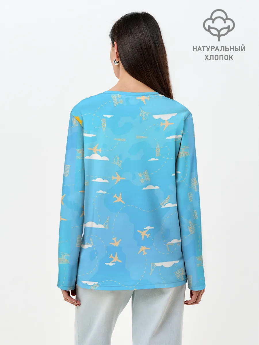 Лонгслив женский. Хлопок / мое путешествие