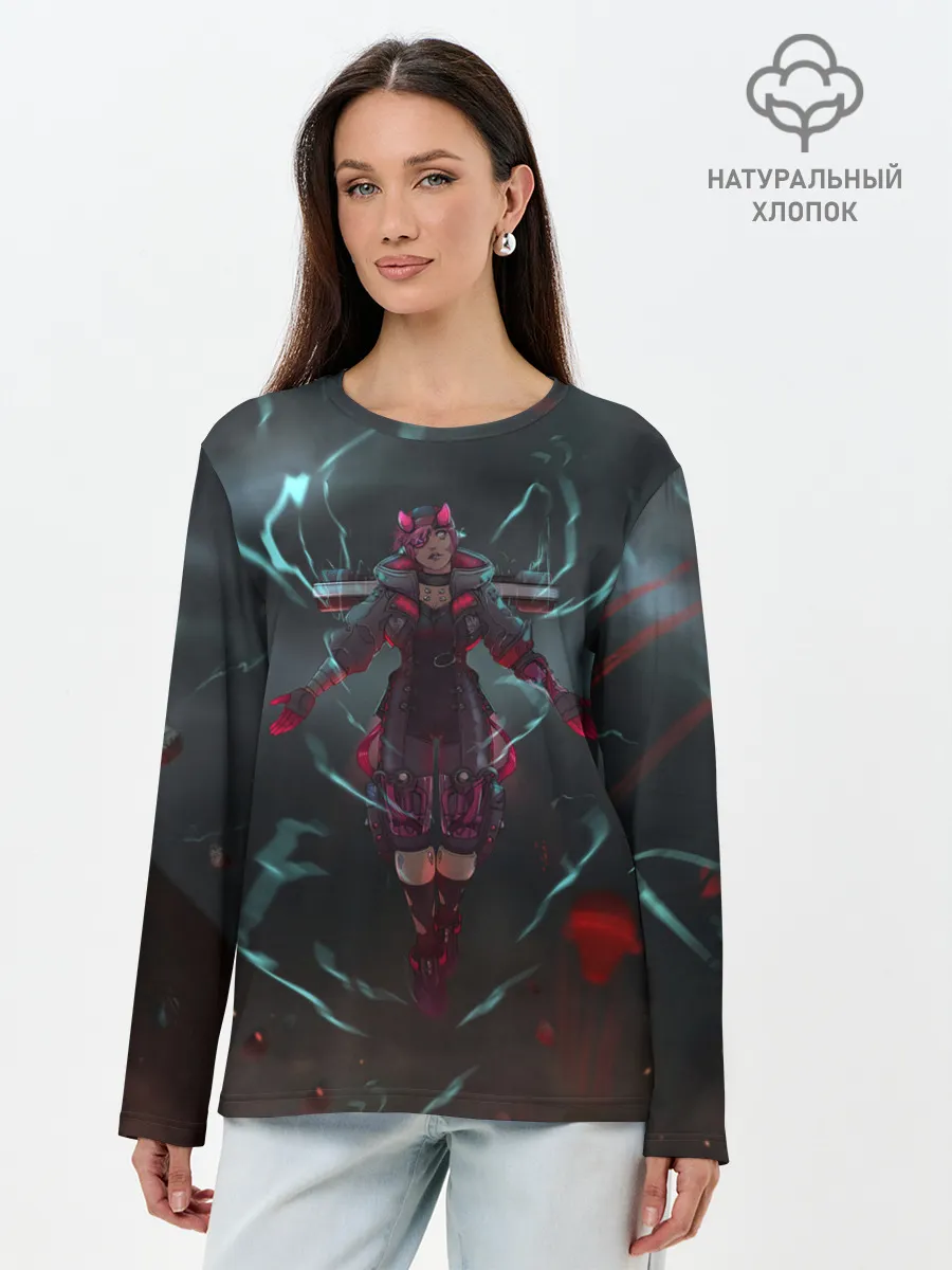 Лонгслив женский. Хлопок / The Eye of the Storm
