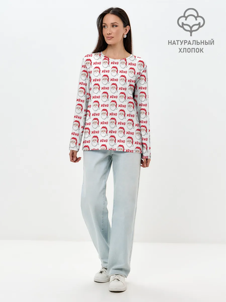 Лонгслив женский. Хлопок / Хо-Хо