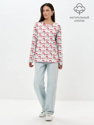 Лонгслив женский. Хлопок / Хо-Хо