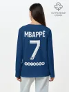 Лонгслив женский. Хлопок / Мбаппе ПСЖ форма 2021/2022