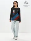 Лонгслив женский. Хлопок / BMW STRIPE