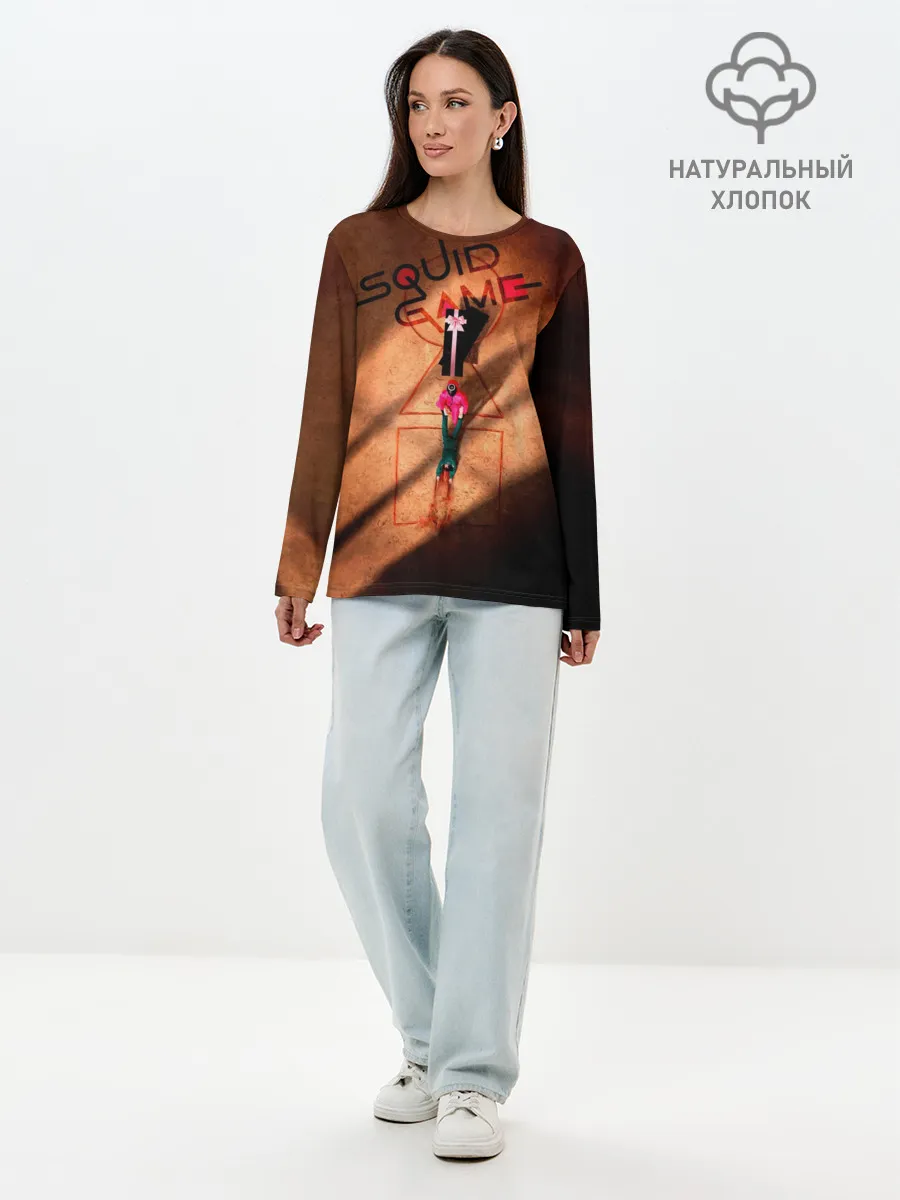 Лонгслив женский. Хлопок / Squid Game Игра в кальмара корейский сериал