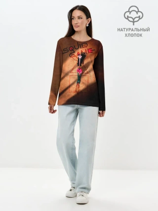 Лонгслив женский. Хлопок / Squid Game Игра в кальмара корейский сериал