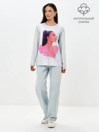 Лонгслив женский. Хлопок / Ариана арт