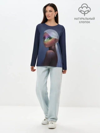 Лонгслив женский. Хлопок / Ариана в тени