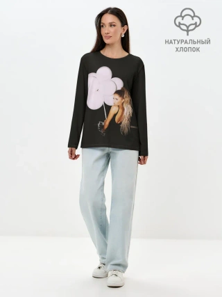 Лонгслив женский. Хлопок / Ариана с шариками